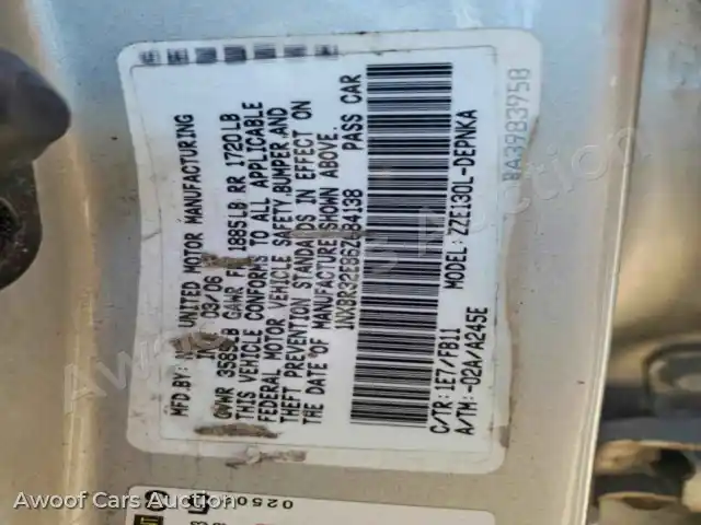 2006 Toyota Corolla 1NXBR32E86Z684138 — hoton gwanjo Copart na 12