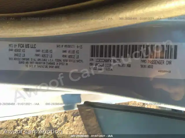 2015 Chrysler 200 1C3CCCAB0FN708755 — Iaai auction photo 9