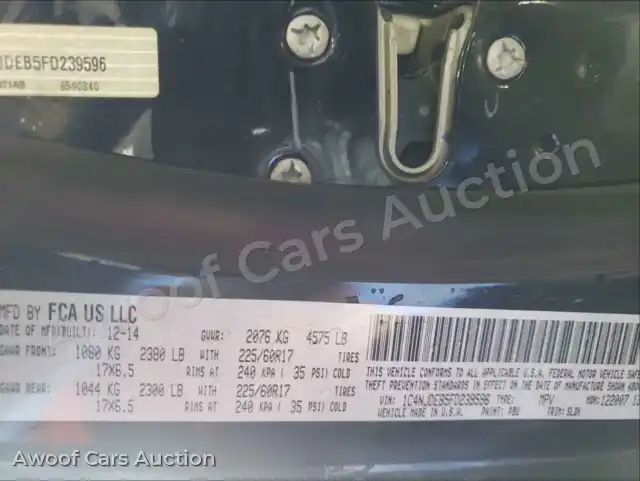 2015 Jeep Compass 1C4NJDEB5FD239596 — Copart auction photo 10