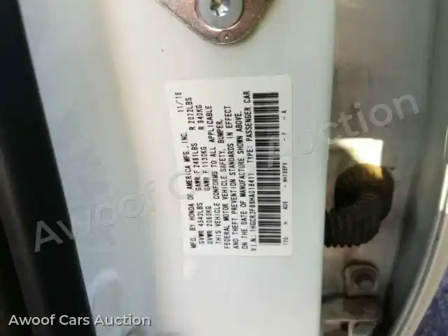 2017 Honda Accord 1HGCR3F89HA018411 — photo 6 de la vente Manheim