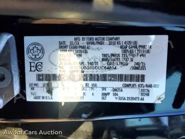 2013 Ford Escape 1FMCU0GX0DUC64804 — Copart auction photo 13