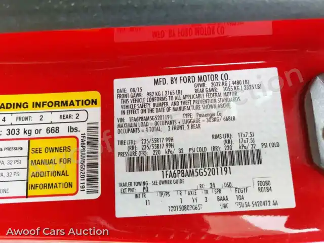 2016 Ford Mustang 1FA6P8AM5G5201191 — Copart auction photo 10