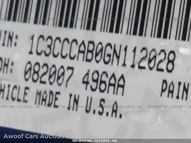 2016 Chrysler 200 1C3CCCAB0GN112028 — Iaai auction photo 9
