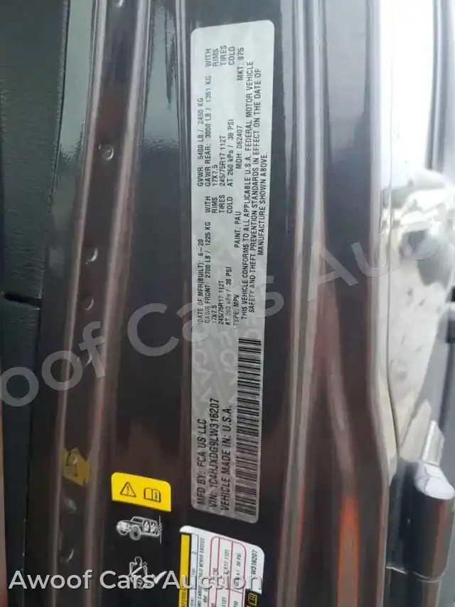 2020 Jeep Wrangler 1C4HJXDG9LW316207 — Copart auction photo 13