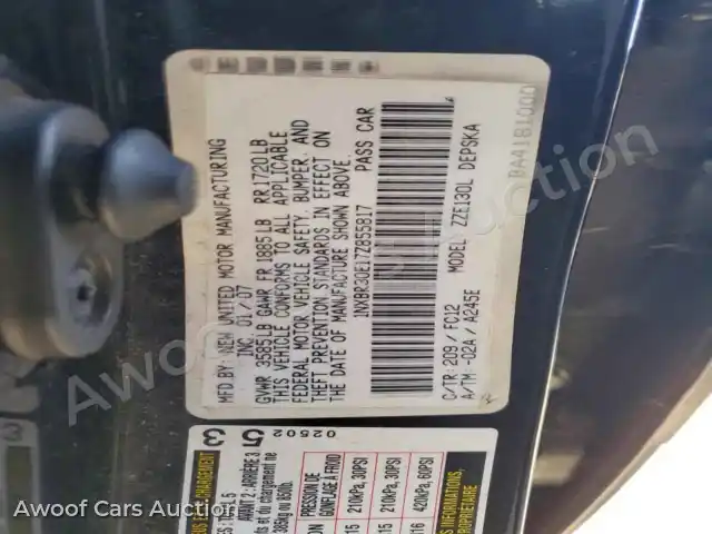 2007 Toyota Corolla 1NXBR30E17Z855817 — Copart auction photo 12