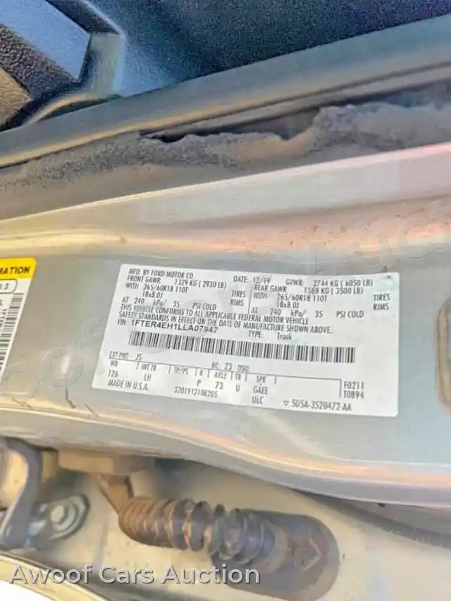 2020 Ford Ranger 1FTER4EH1LLA07947 — Copart auction photo 10