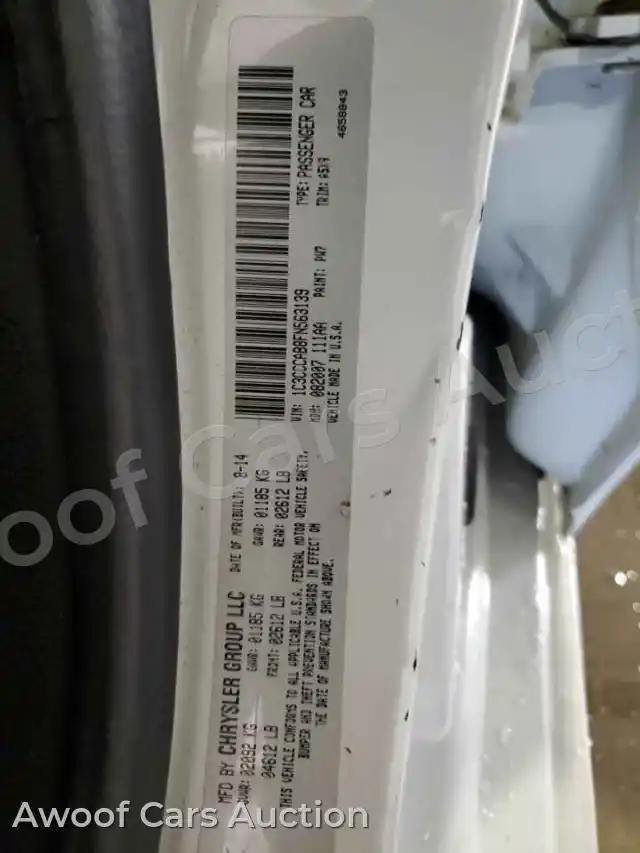 2015 Chrysler 200 1C3CCCAB8FN563139 — photo 12 de la vente Copart