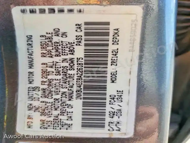 2010 Toyota Corolla 1NXBU4EE8AZ261875 — Copart auction photo 12