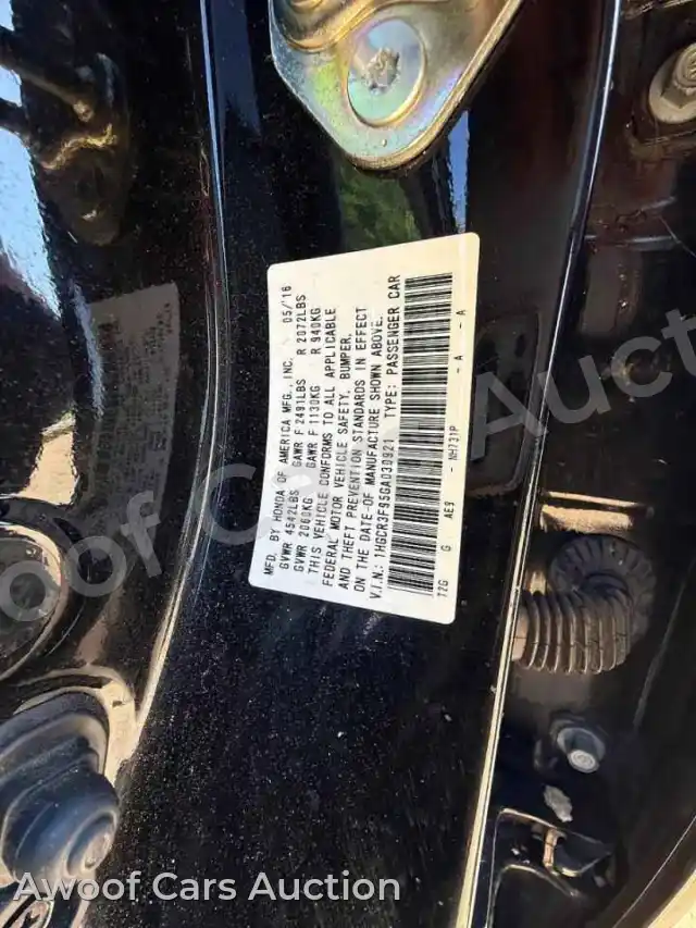 2016 Honda Accord 1HGCR3F95GA030921 — Copart auction photo 10