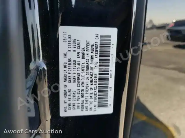 2018 Acura TLX 19UUB2F7XJA002959 — photo 10 de la vente Copart