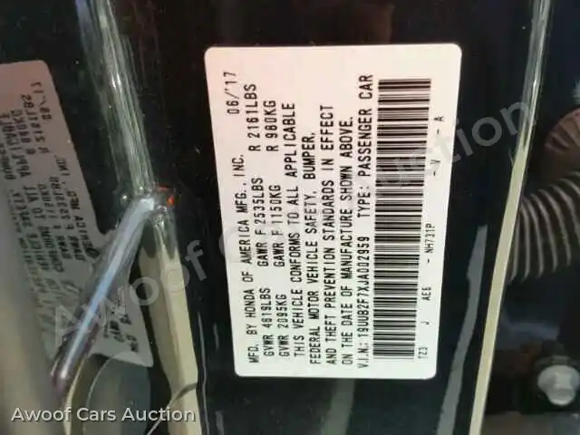 2018 Acura TLX 19UUB2F7XJA002959 — photo 10 de la vente Copart
