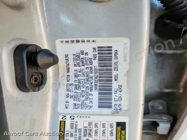2006 Toyota Corolla 1NXBR32E36Z760977 — hoton gwanjo Copart na 12