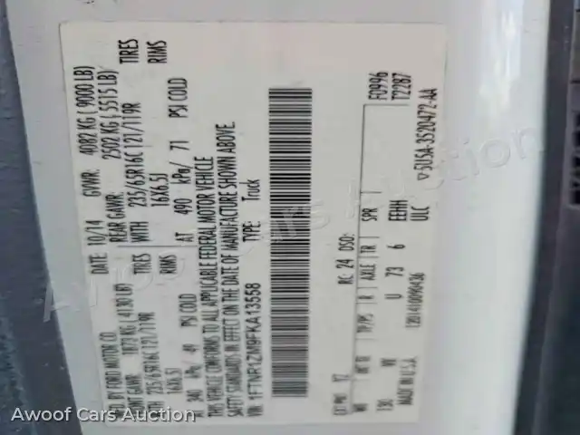 2015 Ford Transit 1FTNR1ZM9FKA13558 — Copart auction photo 13
