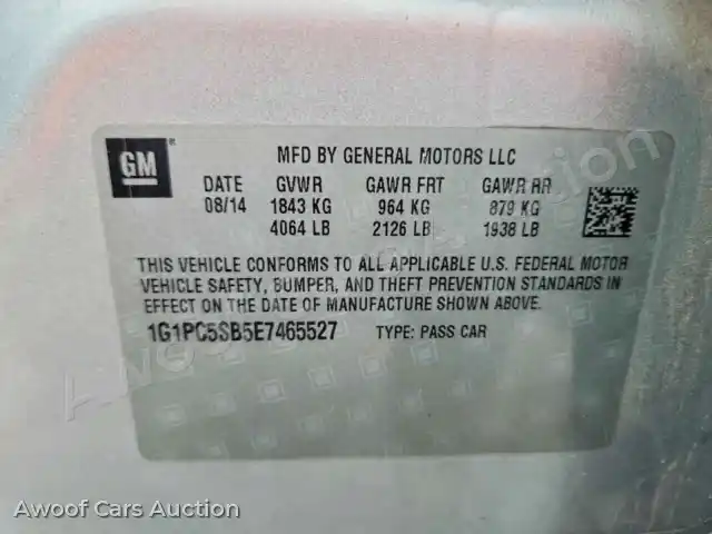 2014 Chevrolet Cruze 1G1PC5SB5E7465527 — Copart auction photo 12