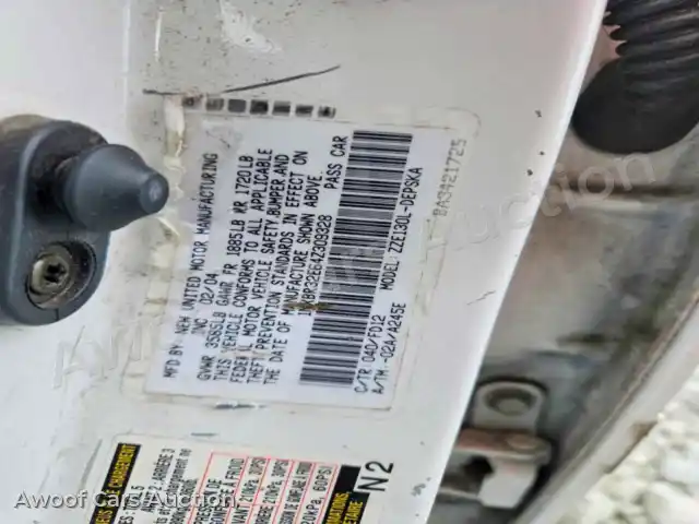 2004 Toyota Corolla 1NXBR32E64Z309328 — hoton gwanjo Copart na 12