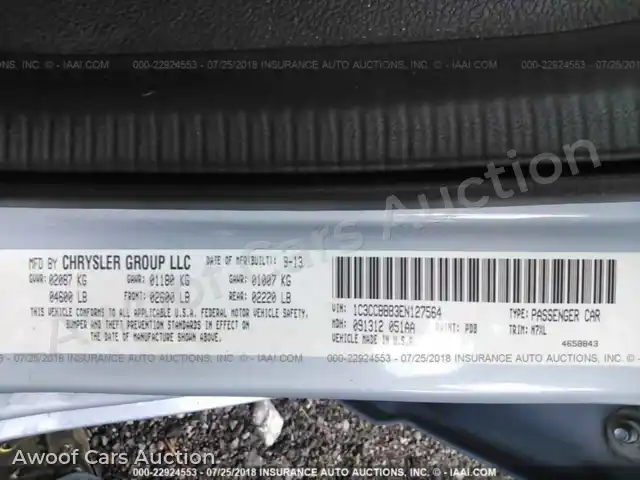 2014 Chrysler 200 1C3CCBBB3EN127564 — photo 9 de la vente Iaai