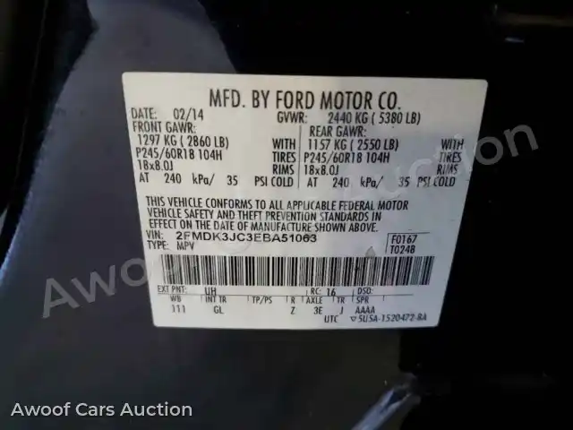 2014 Ford Edge 2FMDK3JC3EBA51063 — Copart auction photo 13