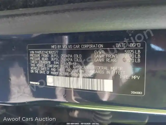 2014 Volvo XC90 YV4952CY4E1682577 — Iaai auction photo 9