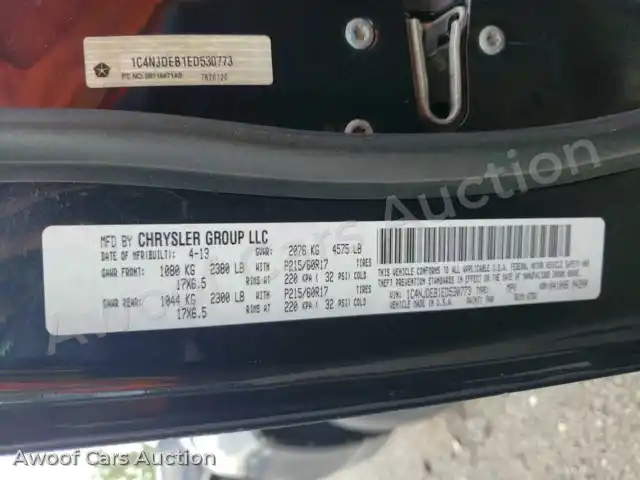 2014 Jeep Compass 1C4NJDEB1ED530773 — Copart auction photo 12