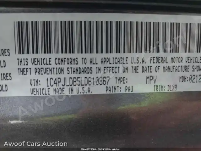 2020 Jeep Cherokee 1C4PJLDB5LD610367 — Iaai auction photo 9