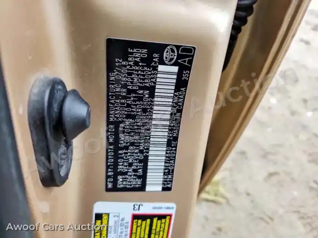 2012 Toyota Corolla 2T1BU4EE9CC902522 — Copart auction photo 12