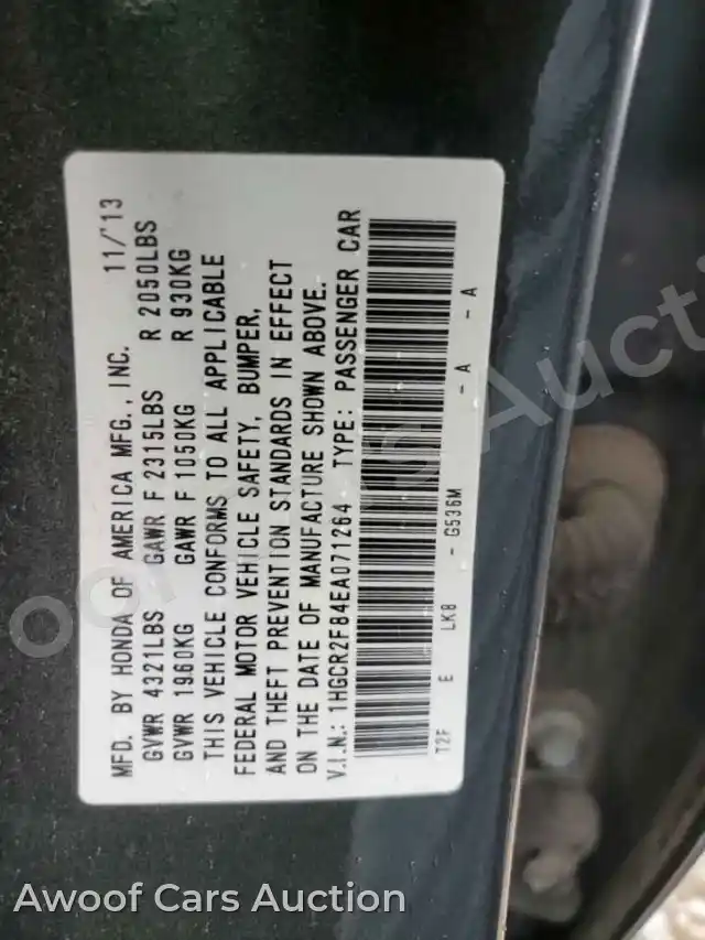 2014 Honda Accord 1HGCR2F84EA071264 — Copart auction photo 13