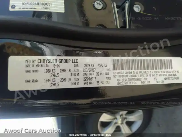 2014 Jeep Compass 1C4NJDBB3ED880331 — Iaai auction photo 9