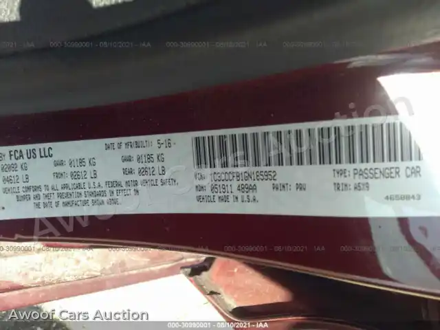 2016 Chrysler 200 1C3CCCFB1GN185952 — Iaai auction photo 9