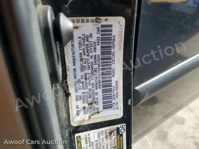 2005 Toyota Corolla 1NXBR32E35Z463920 — hoton gwanjo Copart na 12