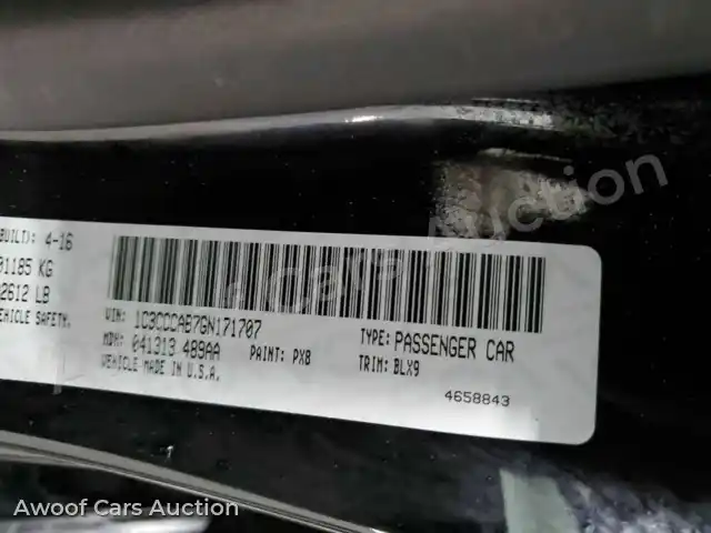 2016 Chrysler 200 1C3CCCAB7GN171707 — hoton gwanjo Manheim na 27