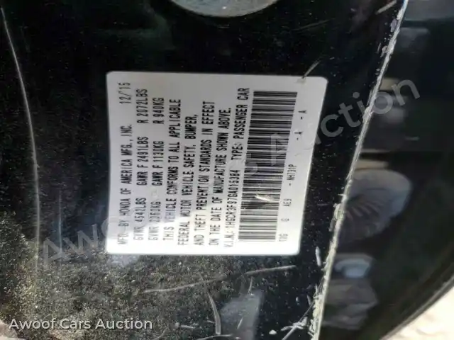 2016 Honda Accord 1HGCR3F97GA015384 — Copart auction photo 13