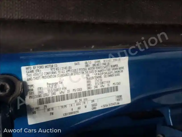 2015 Ford Focus 1FADP3K22FL360638 — hoton gwanjo Copart na 10