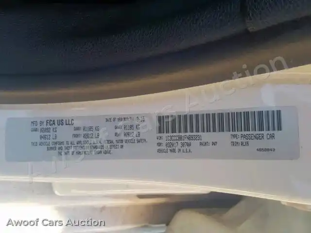 2015 Chrysler 200 1C3CCCBB1FN693231 — Copart auction photo 10