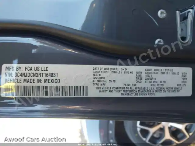 2024 Jeep Compass 3C4NJDCN3RT164831 — Iaai auction photo 9