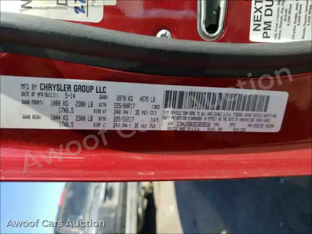 2014 Jeep Compass 1C4NJDBB3ED828536 — hoton gwanjo Copart na 10