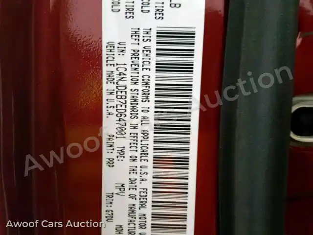 2014 Jeep Compass Latitude 1C4NJDEB7ED647001 — Copart auction photo 10