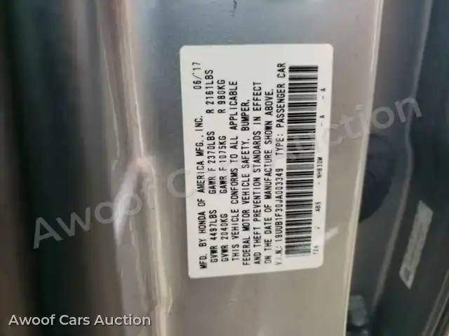 2018 Acura TLX 19UUB1F30JA003349 — photo 12 de la vente Copart