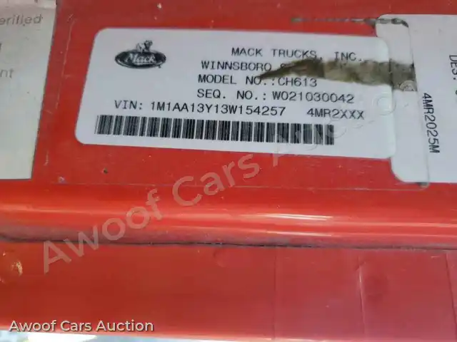 2003 Mack ALL Other 1M1AA13Y13W154257 — Copart auction photo 10