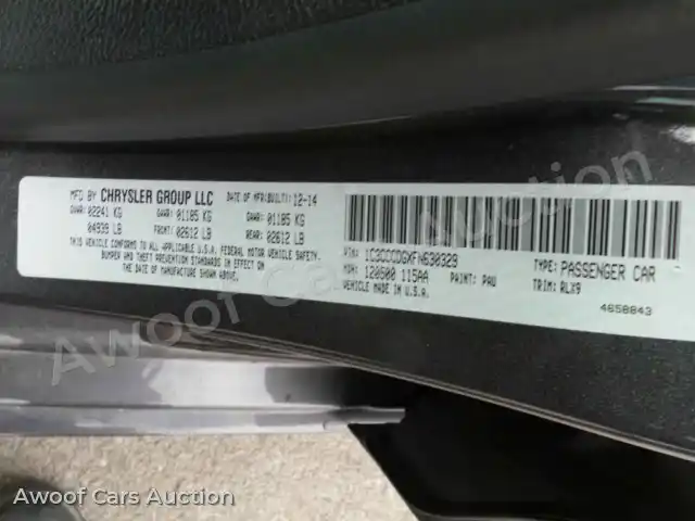 2015 Chrysler 200 1C3CCCDGXFN630329 — photo 6 de la vente Manheim