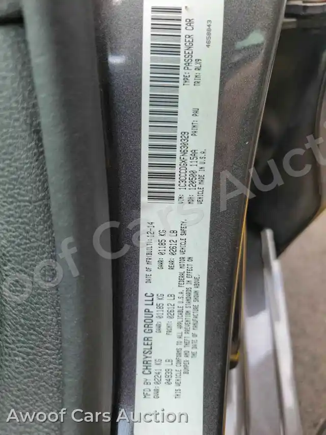 2015 Chrysler 200 1C3CCCDGXFN630329 — photo 15 de la vente Manheim