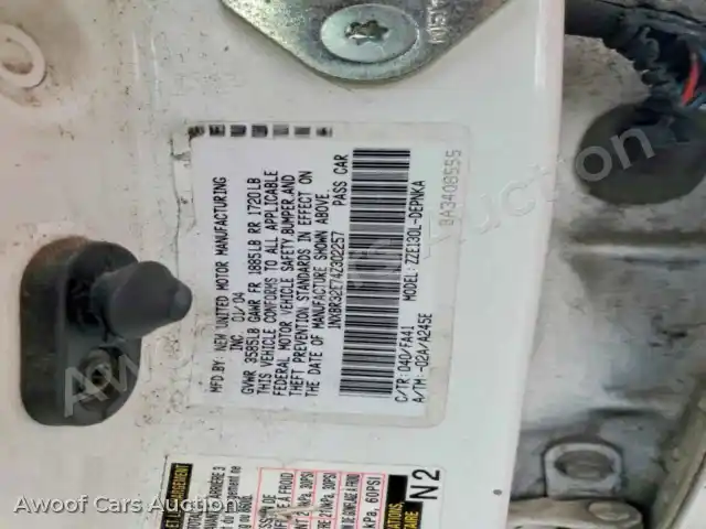 2004 Toyota Corolla 1NXBR32E74Z302257 — hoton gwanjo Copart na 12