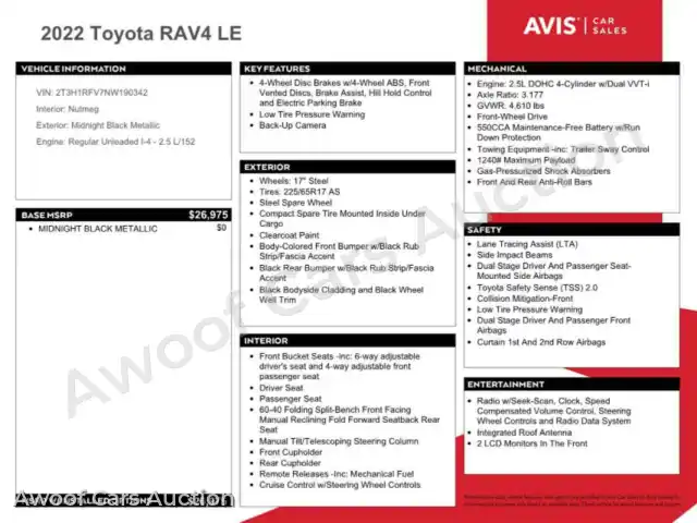 2022 Toyota RAV4 2T3H1RFV7NW190342 — Copart auction photo 13