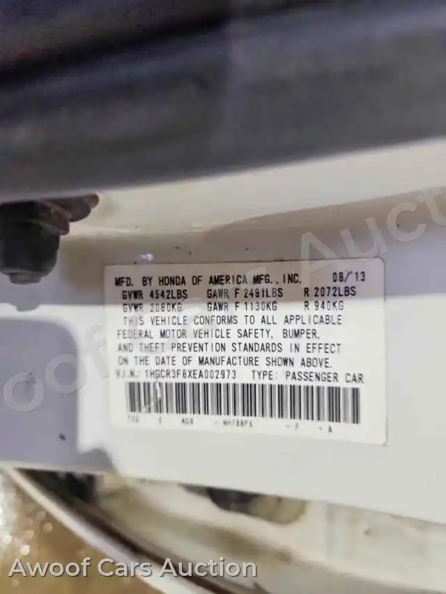 2014 Honda Accord 1HGCR3F8XEA002973 — Copart auction photo 12