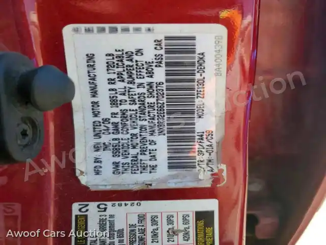 2006 Toyota Corolla 1NXBR32E66Z702376 — hoton gwanjo Copart na 12