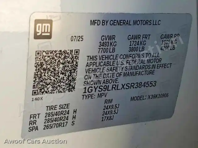 2025 Cadillac Escalade 1GYS9LRLXSR384553 — Copart auction photo 13