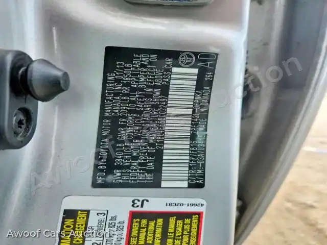 2013 Toyota Corolla 2T1BU4EE5DC022497 — Copart auction photo 12