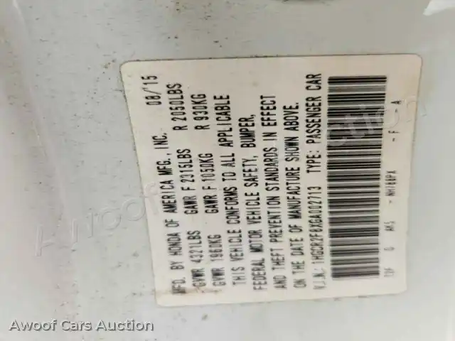 2016 Honda Accord 1HGCR2F8XGA002713 — Copart auction photo 13
