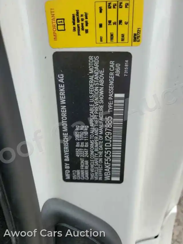 2013 BMW 3 Series WBAKF5C51DJ297885 — Copart auction photo 12