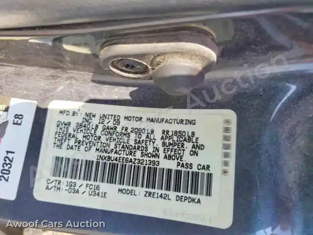 2010 Toyota Corolla 1NXBU4EE6AZ321393 — Copart auction photo 13
