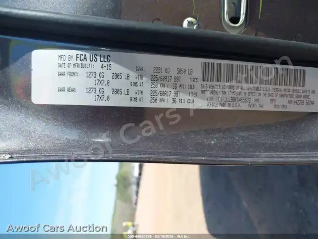 2019 Jeep Cherokee 1C4PJLLB8KD455572 — Iaai auction photo 9